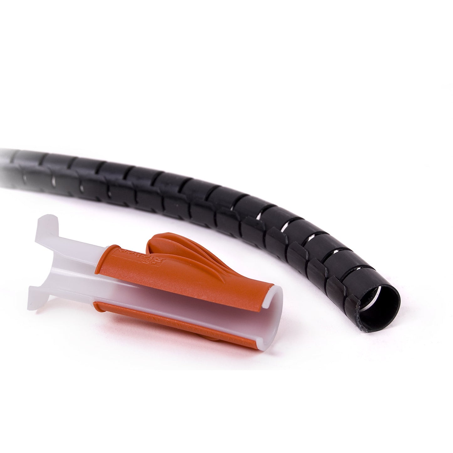 Cable guide, with insertion aid, black.