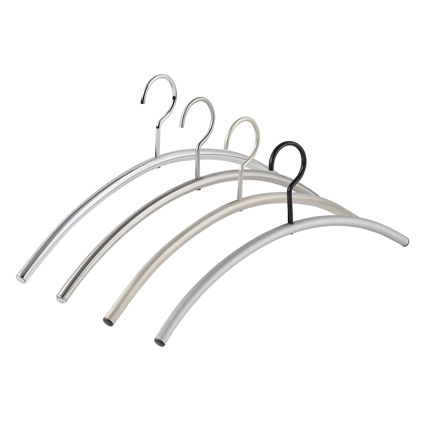 TIMELESS coat hanger, diameter 13 mm, pack of 4, nickel plated matt finish.
