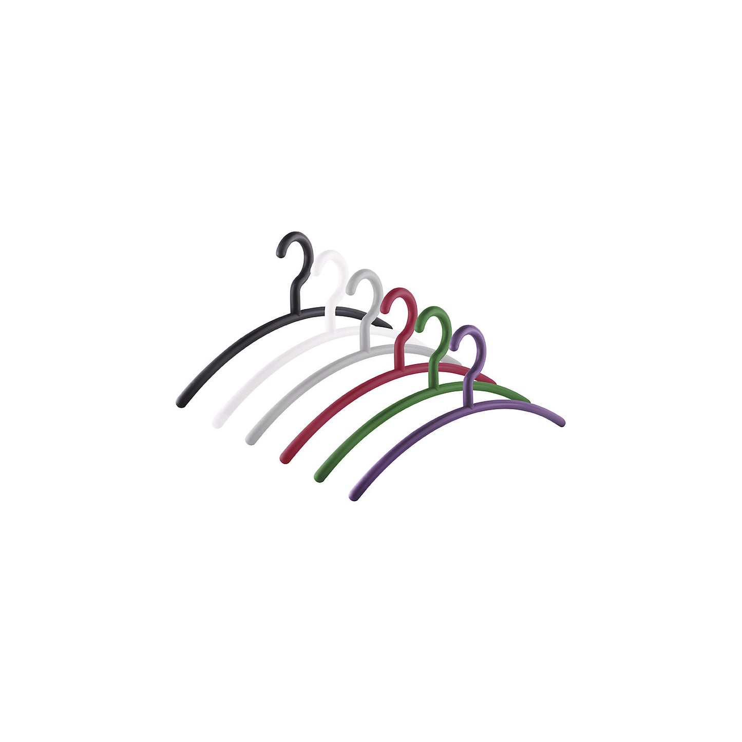 NIZZA coat hanger, plastic, pack of 12, white.
