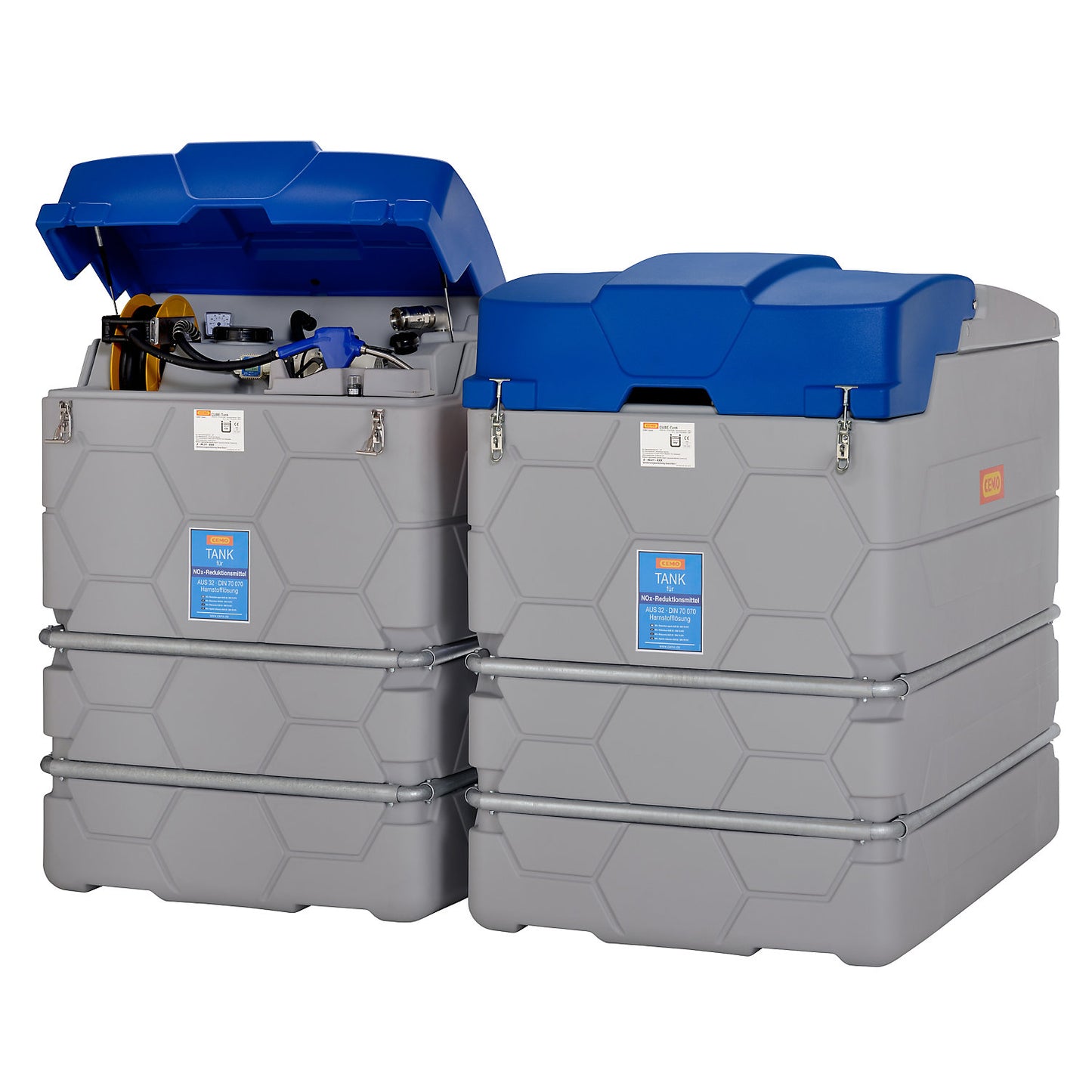 CUBE tank for AUS 32 (AdBlue®), Indoor Basic, without hinged lid, height 1740 mm, capacity 1500 l.