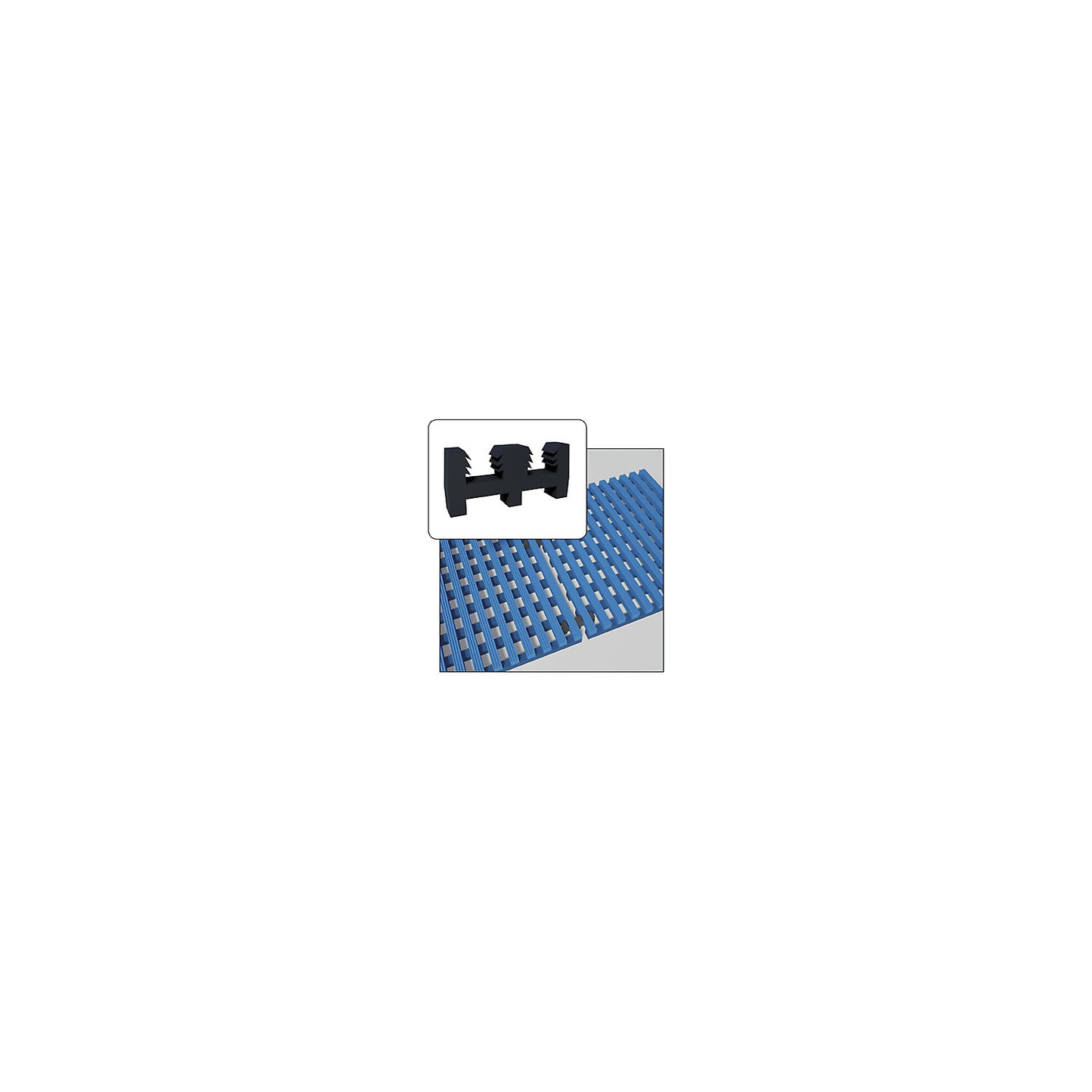 Connector, black, for non-slip matting, for length and width.