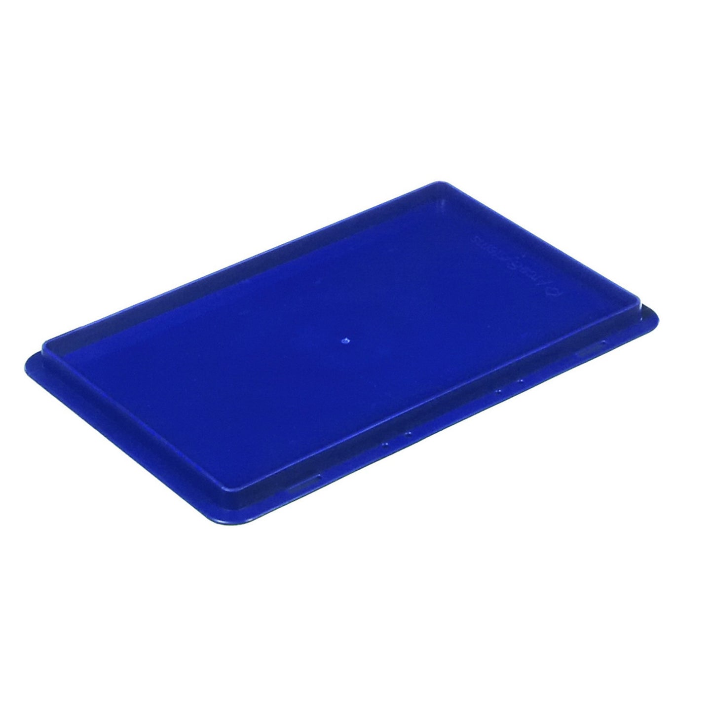 Lid for RL-KLT container, made of PP, blue, LxWxH 297 x 198 x 27 mm.