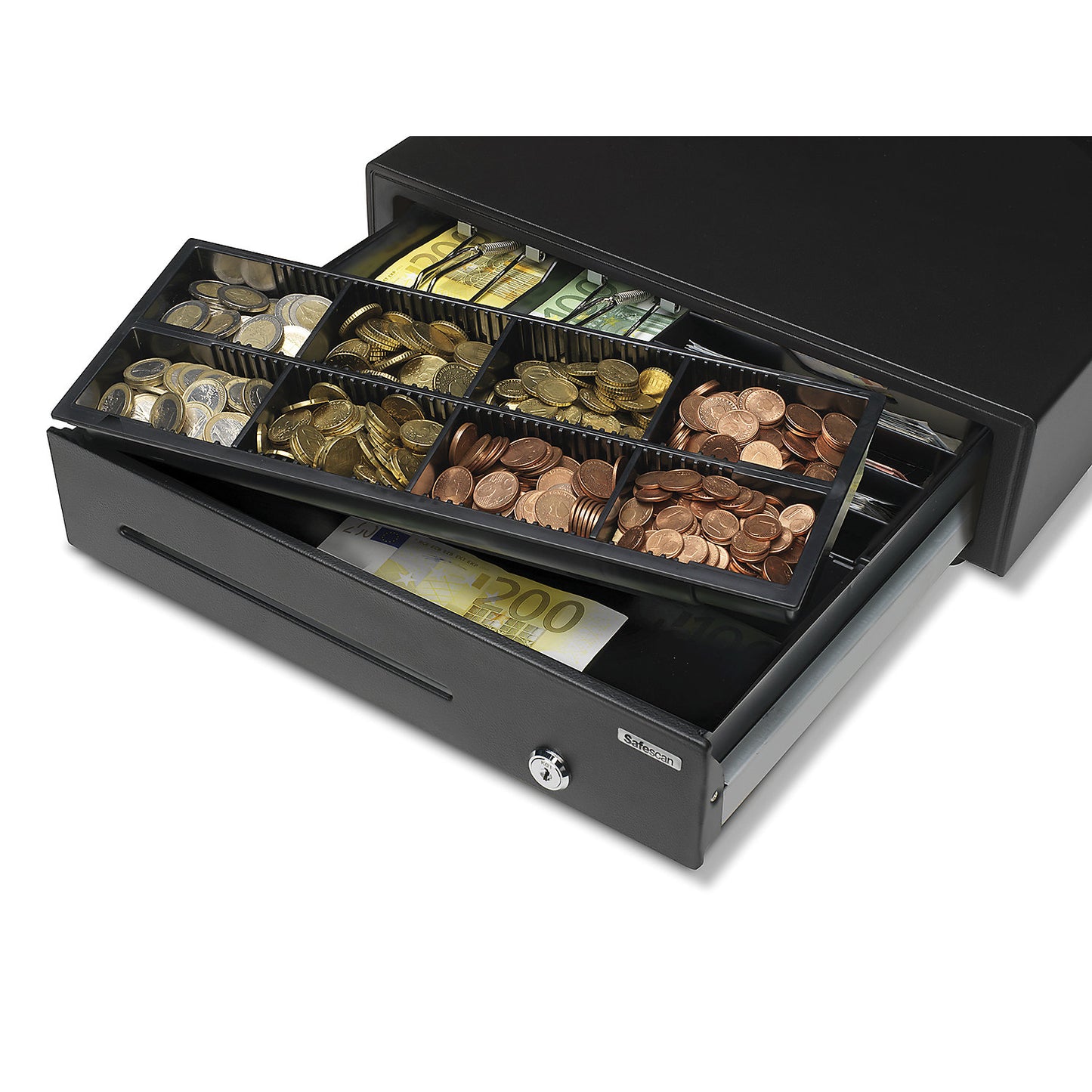 Cash drawer insert, SAFESCAN 4141T1, 6 compartments for banknotes.