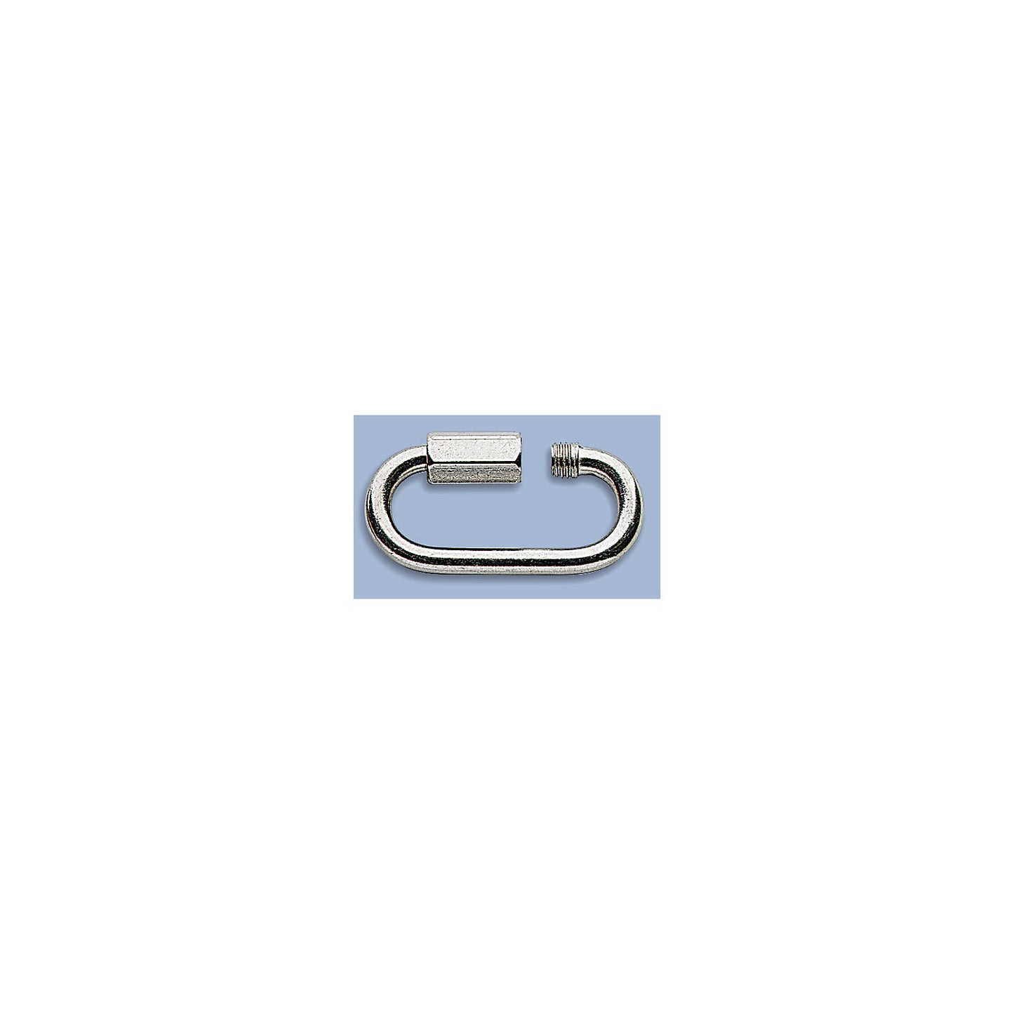 Stainless steel connecting link, screw-on, material Ø 5 mm, internal link 39 mm.
