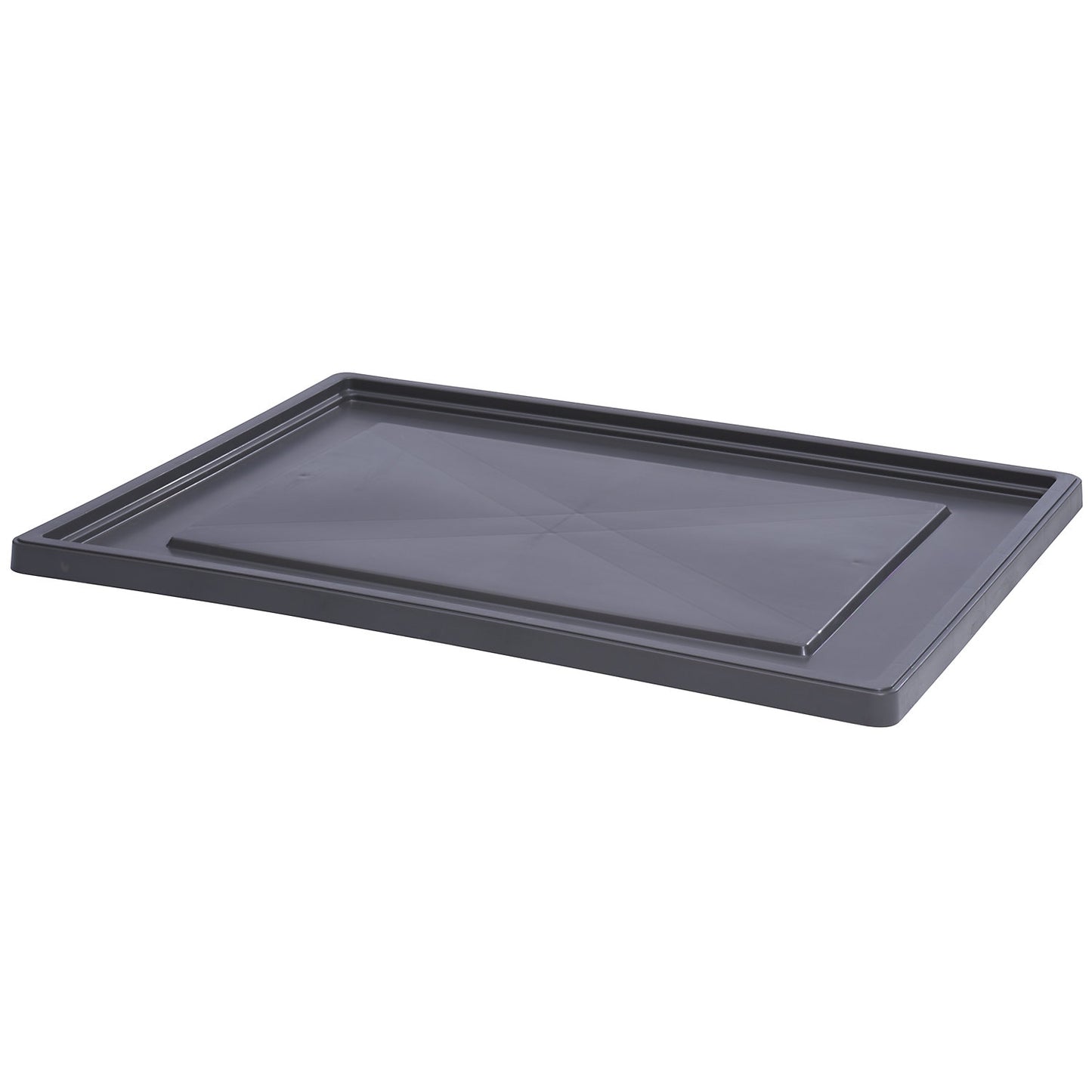 Push-on lid, dark grey, pack of 2, LxW 800 x 600 mm.