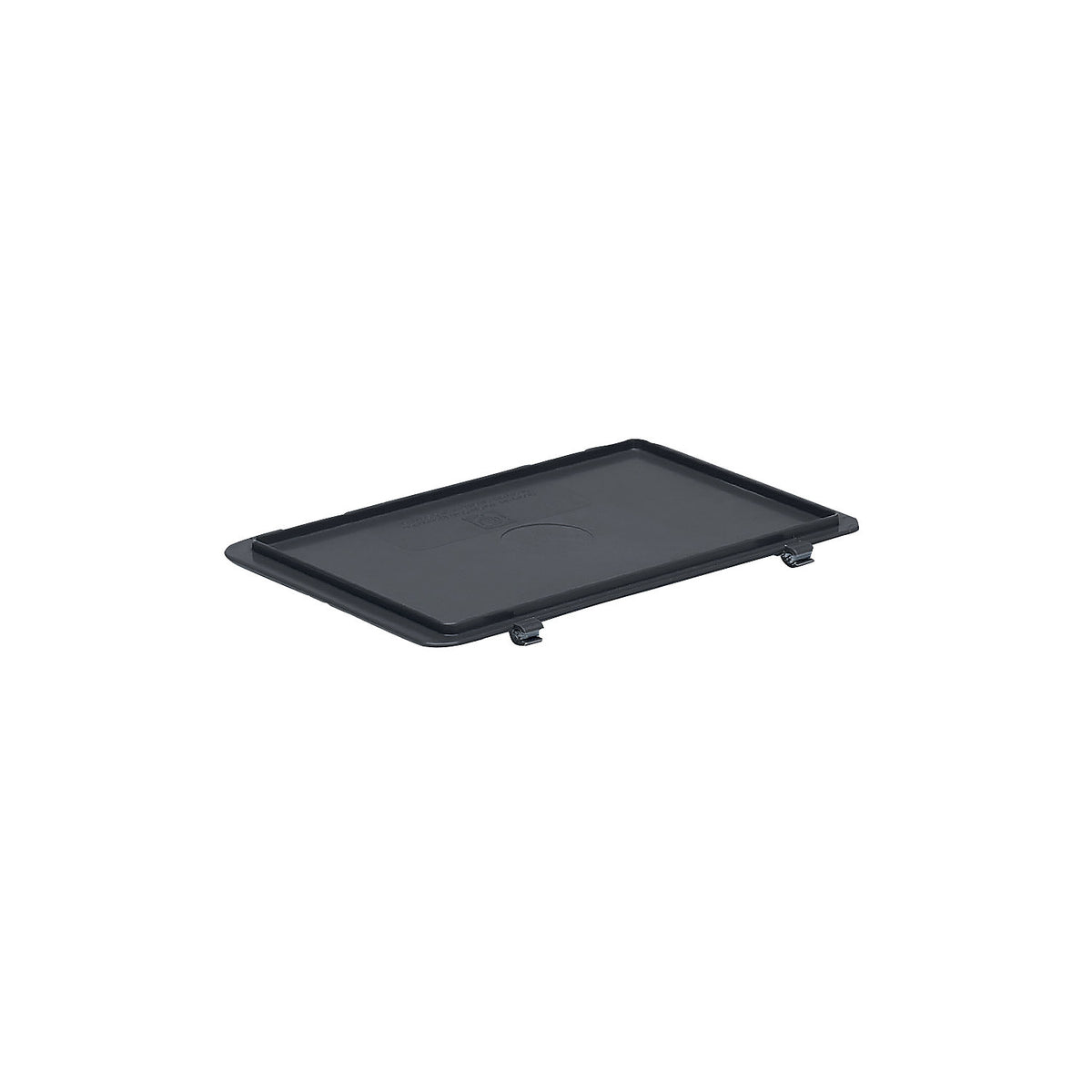 Hinged lid for Euro stacking containers, dark grey, pack of 2, LxW 300 x 200 mm.