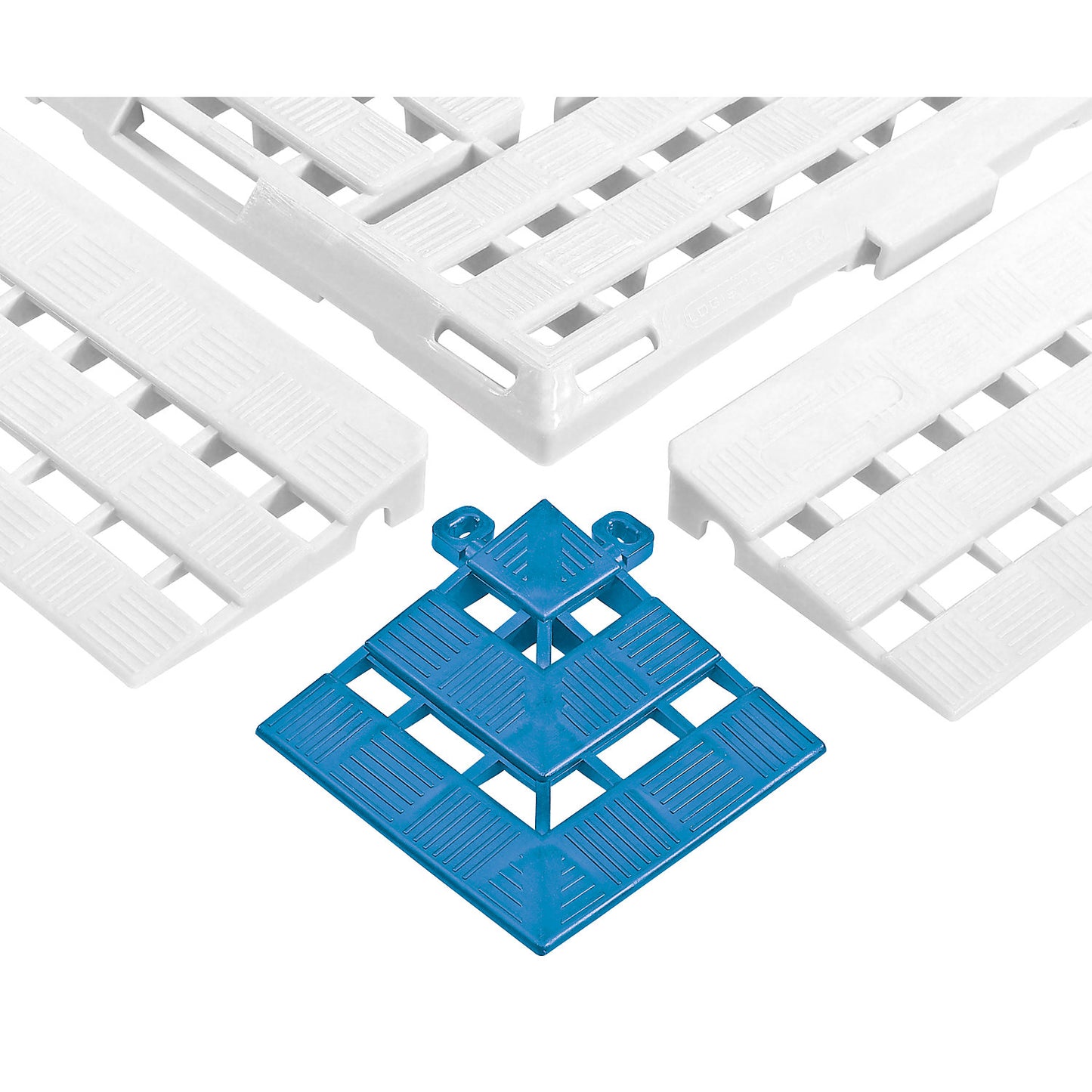 Corner element, LxW 112 x 112 mm, pack of 4, blue.