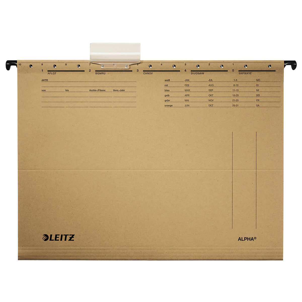 Suspension files, with slot punching, ALPHA® A4, pack of 50.