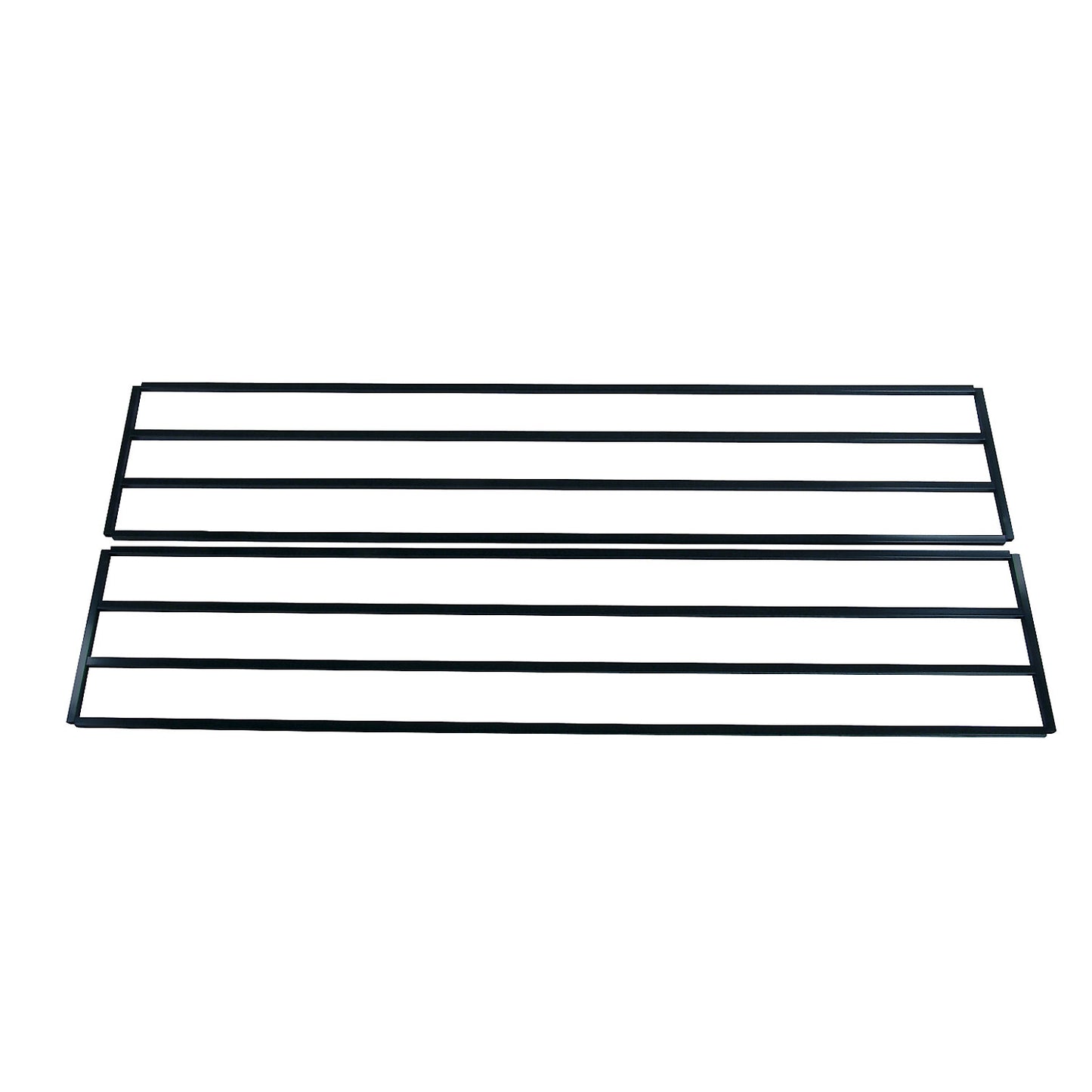 Shoe shelf for changing room bench, double sided, length 1500 mm.
