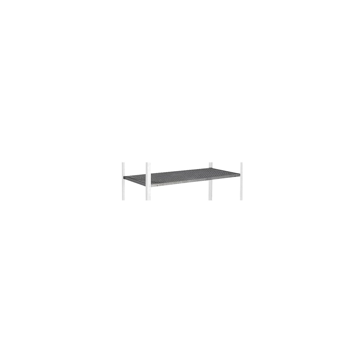 Steel grate, as additional third level, HxWxD 30 x 1300 x 620 mm.
