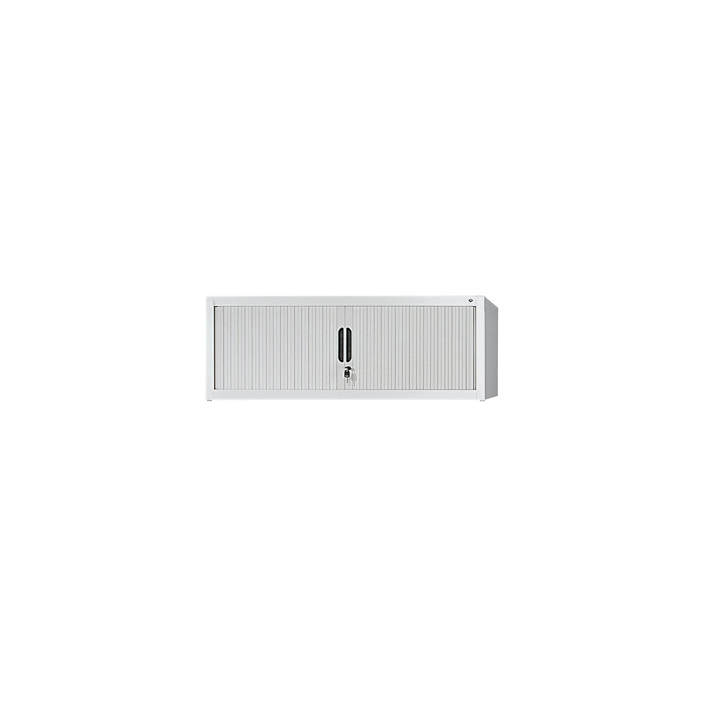 Add-on roller shutter cupboard, HxWxD 450 x 1200 x 420 mm, light grey.