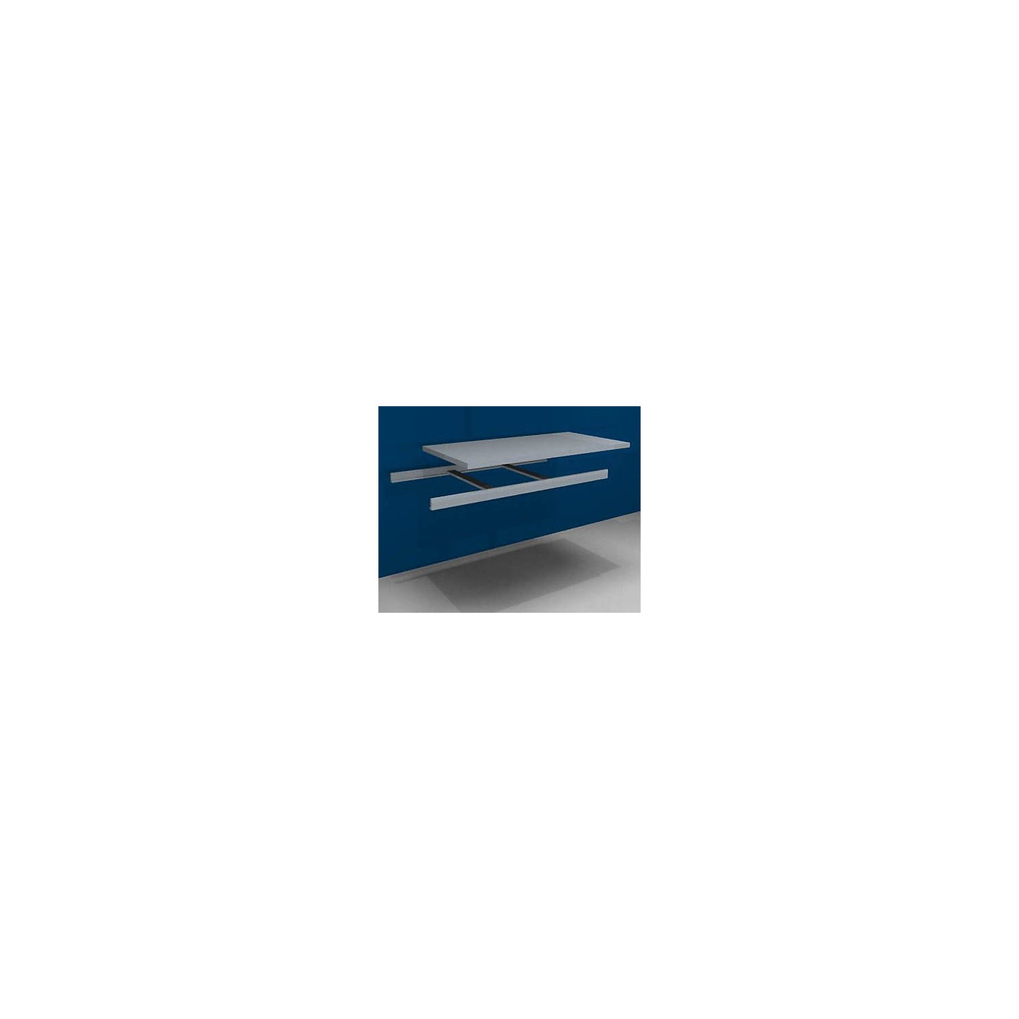 Additional shelf level incl. supports and steel shelf, width 1500 mm, depth 800 mm.