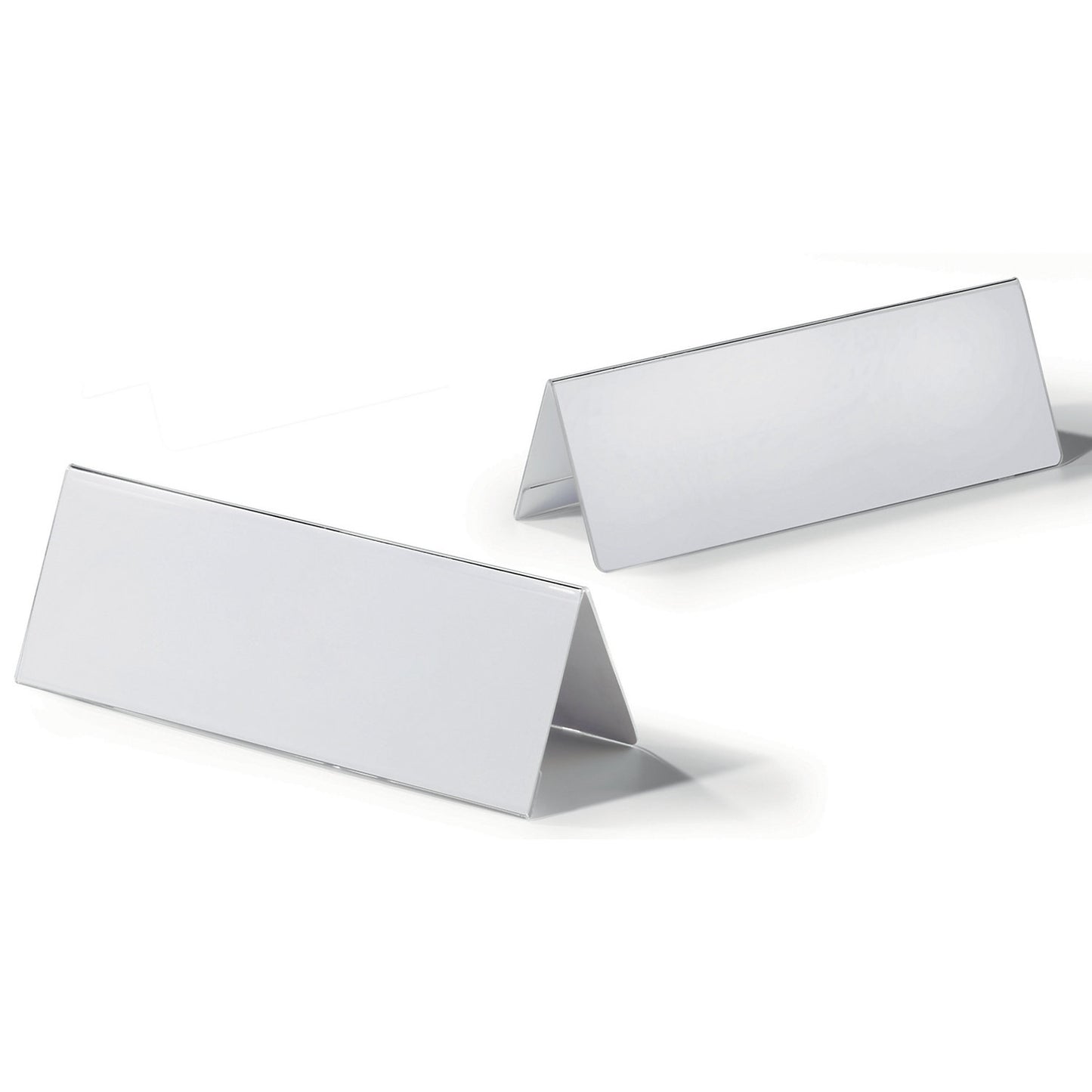 Table place name holder made of acrylic, HxW 61/122 x 150 mm, pack of 30, inverted V-shape.
