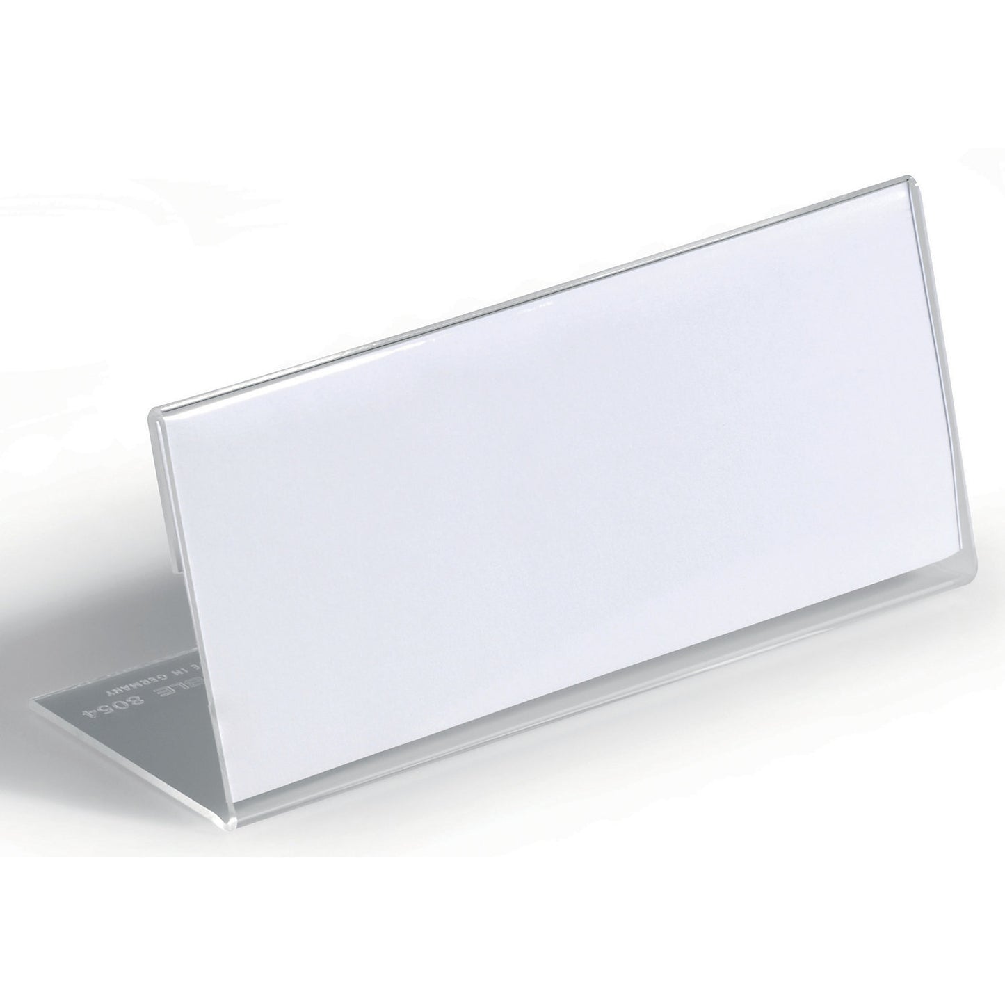 Table place name holder made of acrylic, L-shape, HxW 61 x 150 mm, pack of 30.