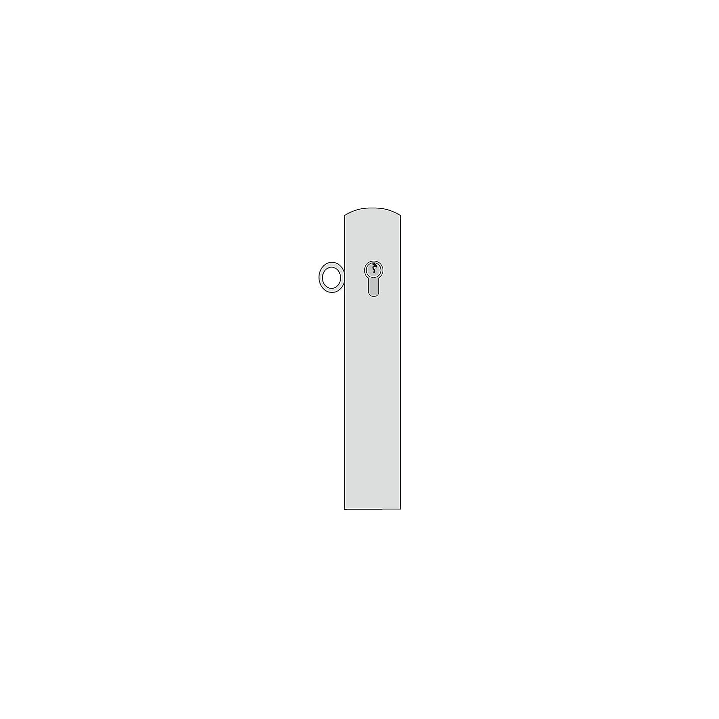 Barrier post, Ø 60 mm, 1 chain eyelet on the left.