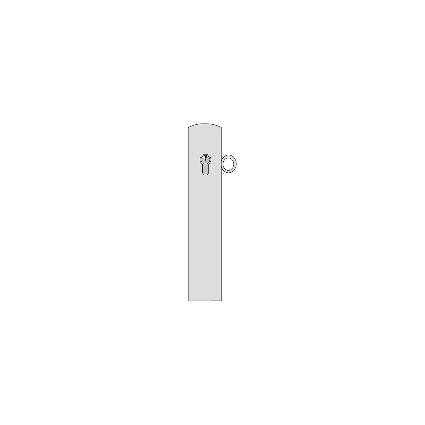 Barrier post, Ø 60 mm, 1 chain eyelet on the right.