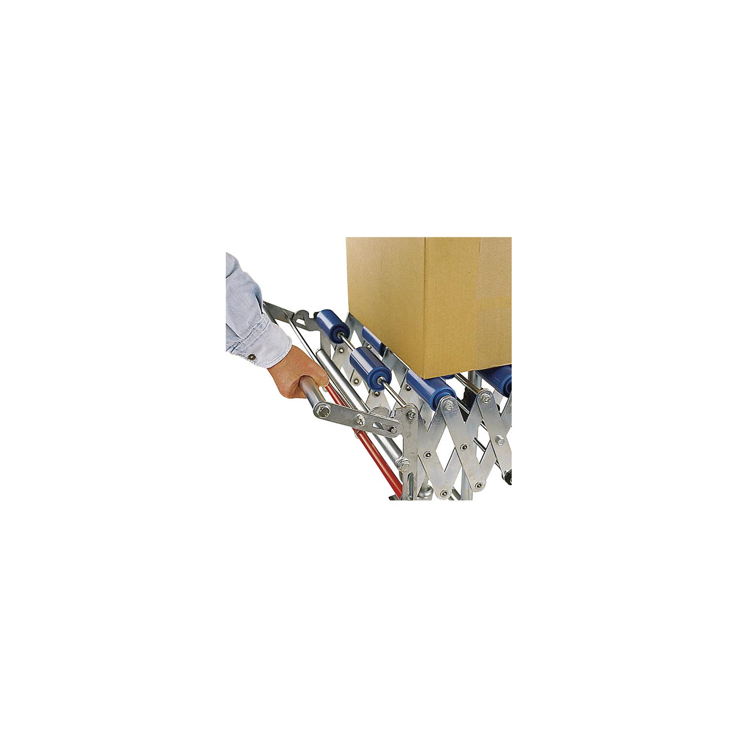 End stop, for flexible roller conveyor, for track width 400 mm, folding.