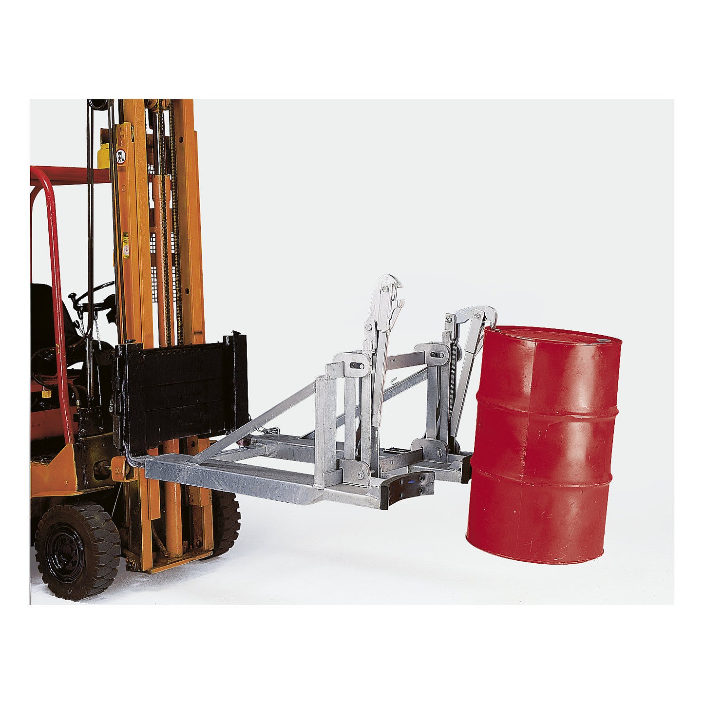 Drum grip for upright drum, number of drums 2, zinc plated.