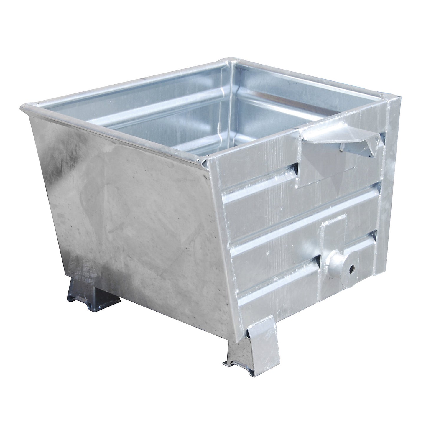 Tipping skip, stackable, capacity 0.3 m³, hot dip galvanised in accordance with EN ISO 1461.