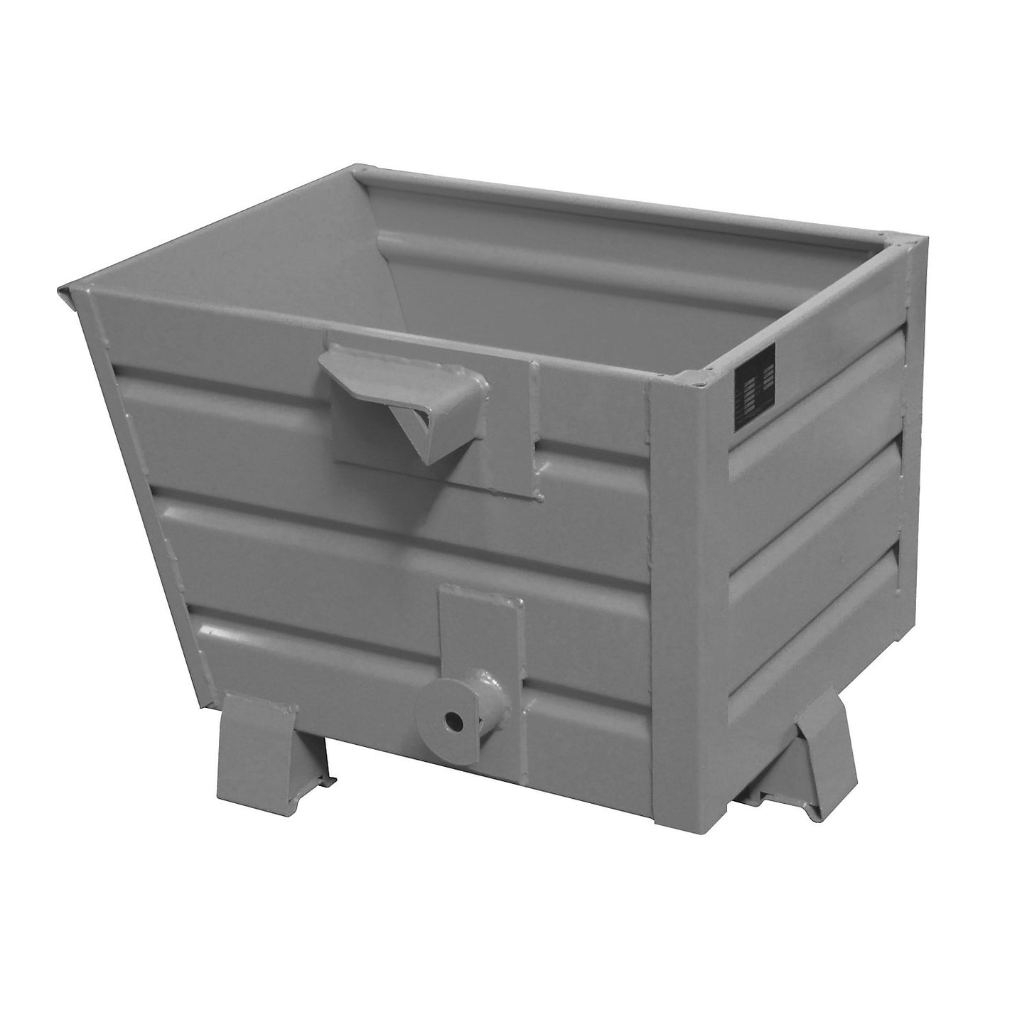 Tipping skip, stackable, capacity 0.3 m³, mouse grey RAL 7005.