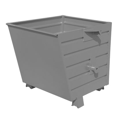 Tipping skip, stackable, capacity 0.55 m³, mouse grey RAL 7005.