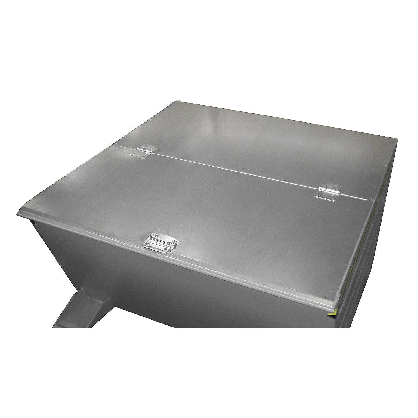 Hinged lid, zinc plated, 2-piece, for 0.5 / 0.55 m³ model.