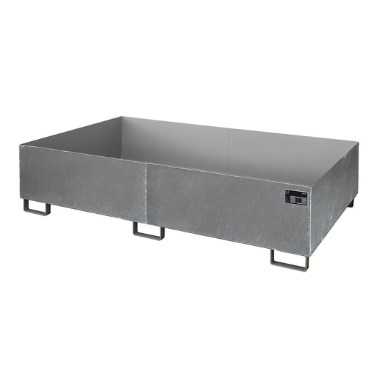 Base sump tray, 1000 l sump capacity, LxWxH 2150 x 1300 x 505 mm, without grate, hot dip galvanised.
