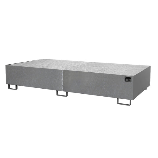 Base sump tray, 1000 l sump capacity, LxWxH 2650 x 1300 x 435 mm, with grate, hot dip galvanised.