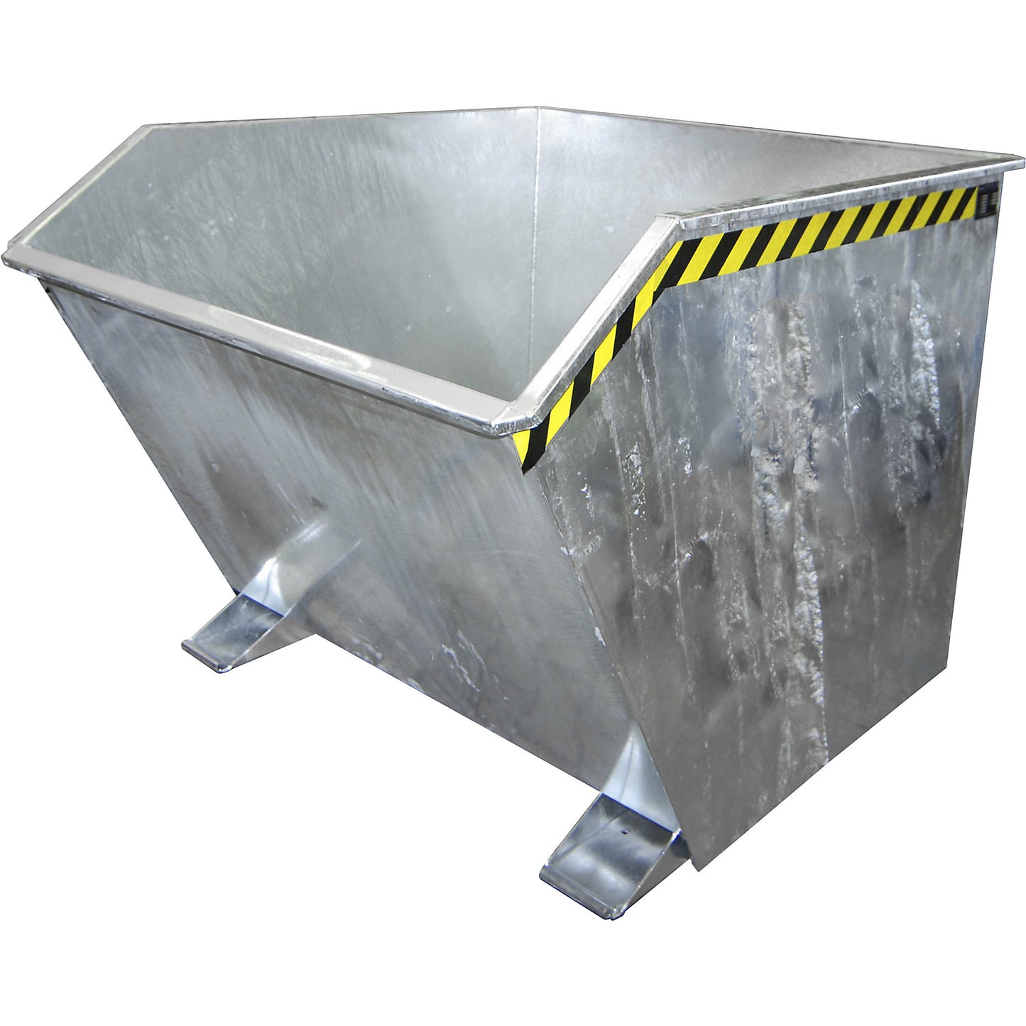 Tilting skip, low profile (E), capacity 2 m³, hot dip galvanised.