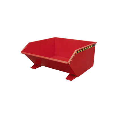 Tilting skip, low profile (E), capacity 0.75 m³, flame red.