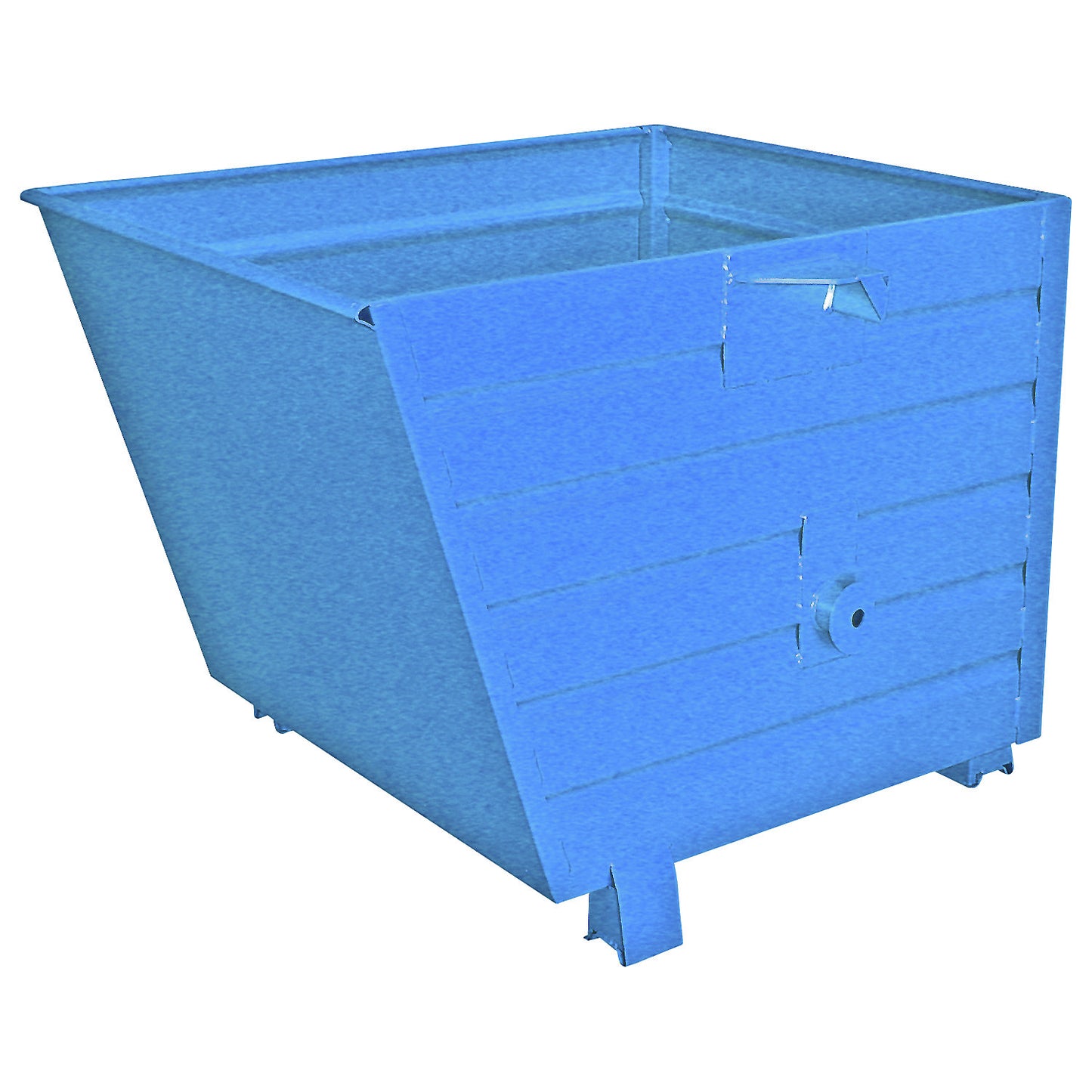 Tipping skip, stackable, capacity 0.9 m³, blue RAL 5010.