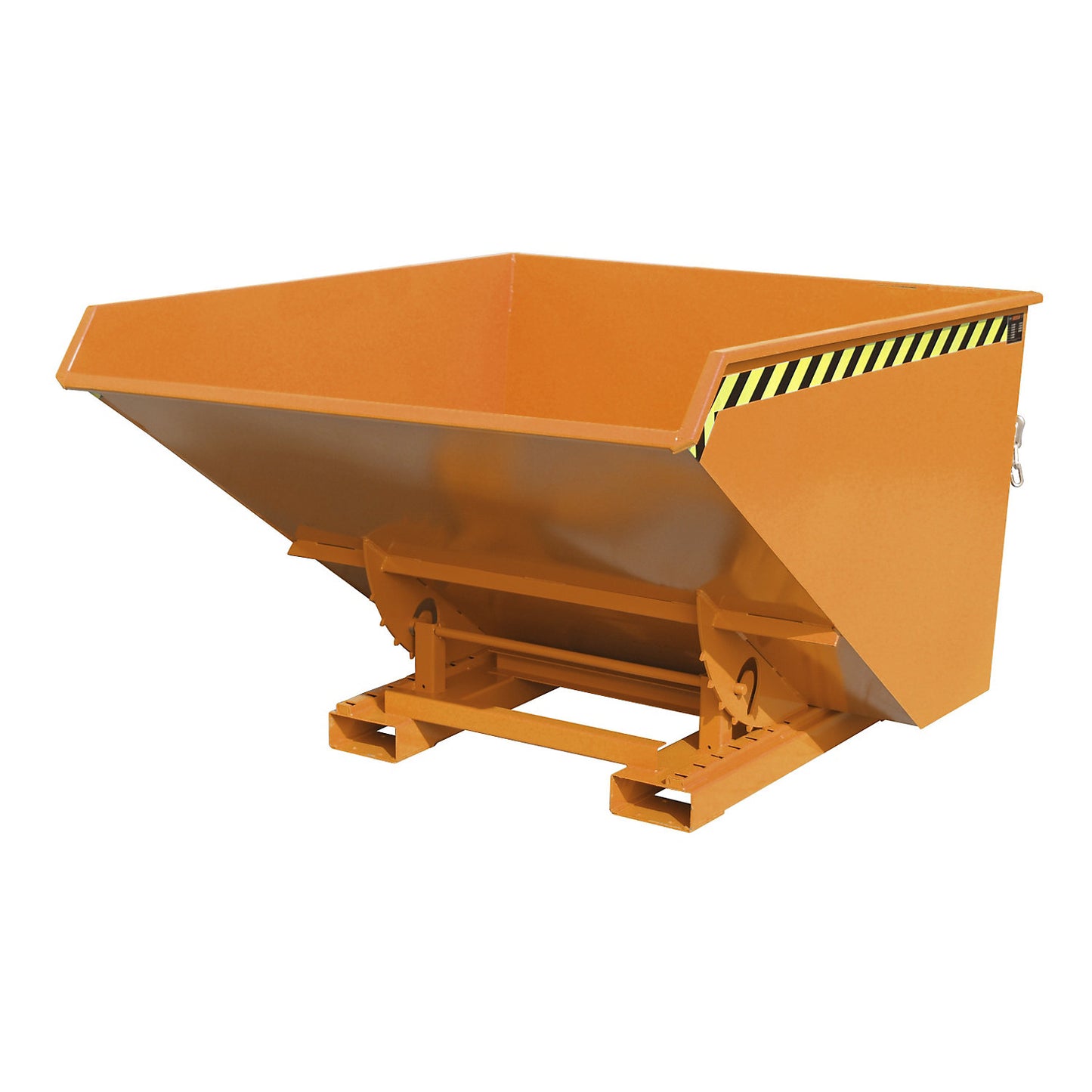 Tilting skip incl. roll-off mechanism, capacity 1.7 m³, LxWxH 1720 x 1570 x 1103 mm, orange.