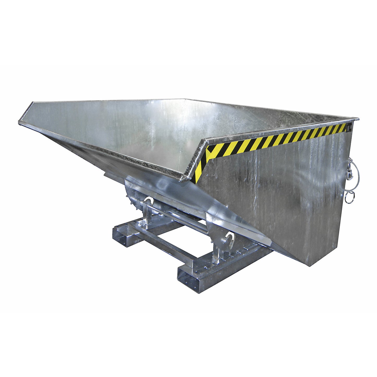 Tilting skip incl. roll-off mechanism, capacity 1.7 m³, LxWxH 1720 x 1570 x 1103 mm, hot dip galvanised.