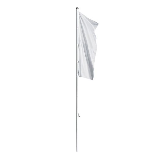 PRESTIGE aluminium flag pole, without extension arm, height above ground 6 m, Ø 75 mm.