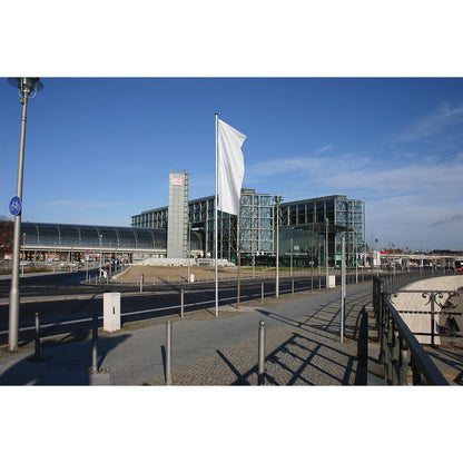 PRESTIGE aluminium flag pole, without extension arm, height above ground 8 m, Ø 100 mm.