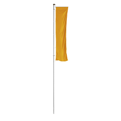 PRESTIGE aluminium flag pole, with extension arm, height above ground 6 m, Ø 75 mm.