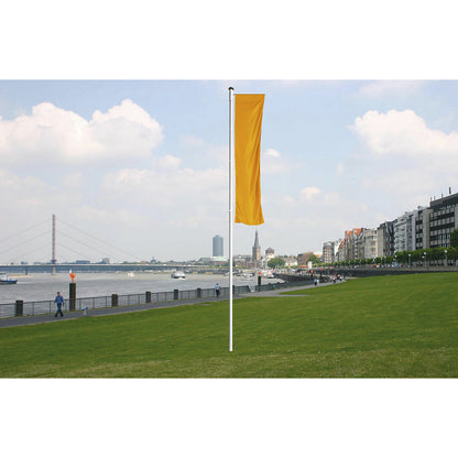 PRESTIGE aluminium flag pole, with extension arm, height above ground 9 m, Ø 100 mm.