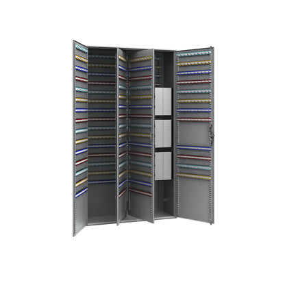 Key cabinet, 2-door, HxWxD 1300 x 730 x 250 mm, 1170 hooks.