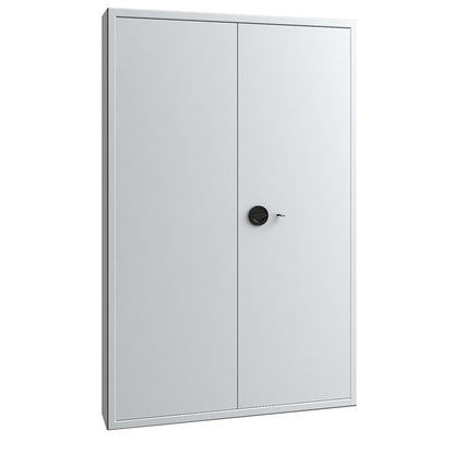 Key safe, light grey, adjustable hook strips, 1080 hooks, HxWxD 1850 x 1200 x 200 mm.