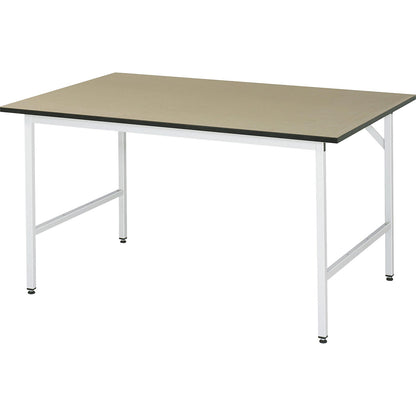 Work table, height adjustable, frame 30 x 30 mm, MDF panel, WxD 1500 x 1000 mm, light grey.