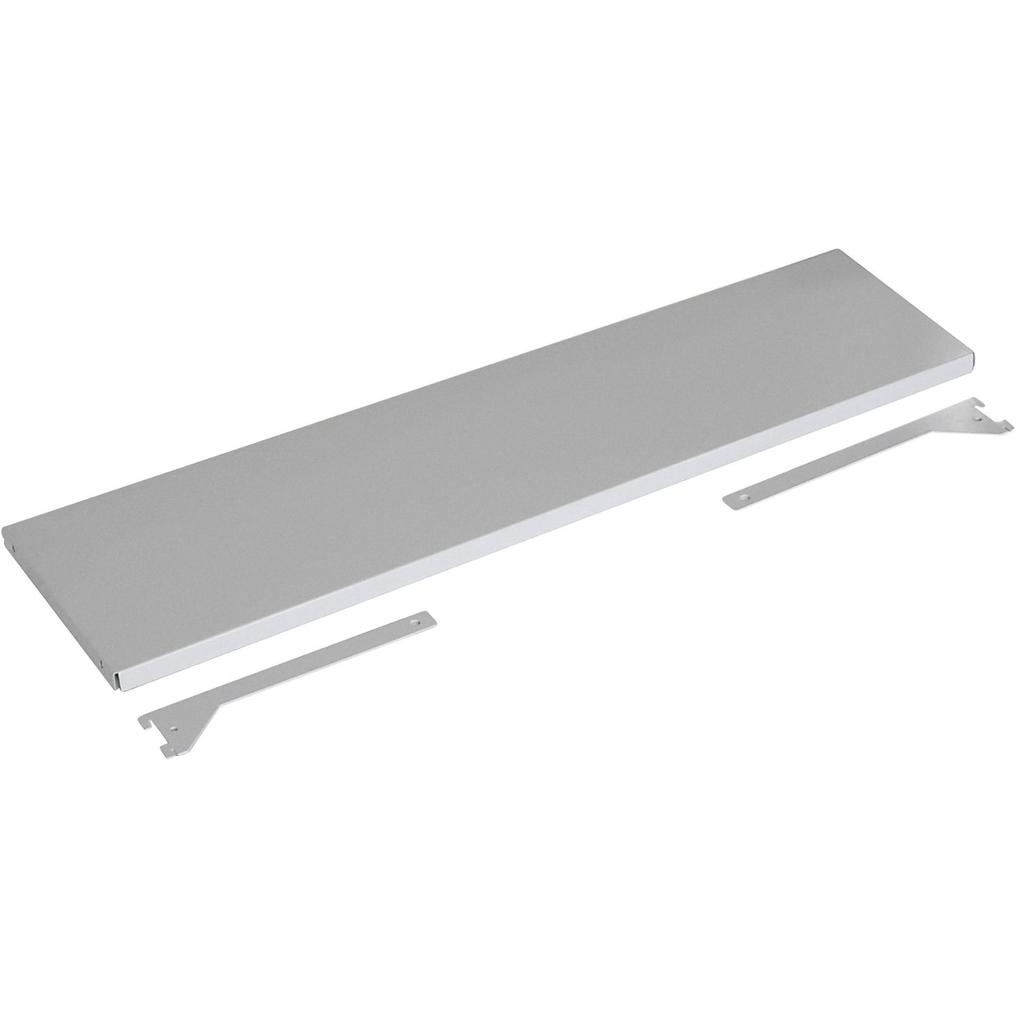 Wall shelf unit shelves incl. console brackets, sheet steel, plastic-coated, width x depth 1000 x 275 mm.