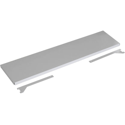 Wall shelf unit shelves incl. console brackets, sheet steel, plastic-coated, width x depth 1000 x 275 mm.