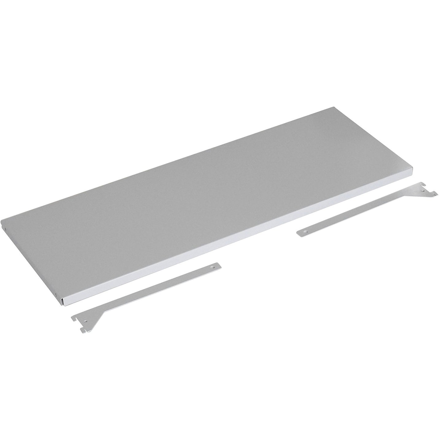 Wall shelf unit shelves incl. console brackets, sheet steel, plastic-coated, width x depth 1000 x 375 mm.