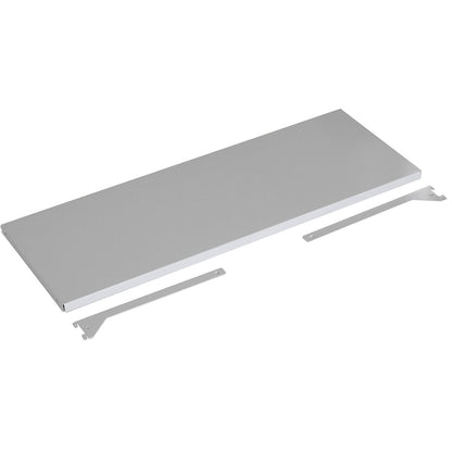 Wall shelf unit shelves incl. console brackets, sheet steel, plastic-coated, width x depth 1000 x 375 mm.