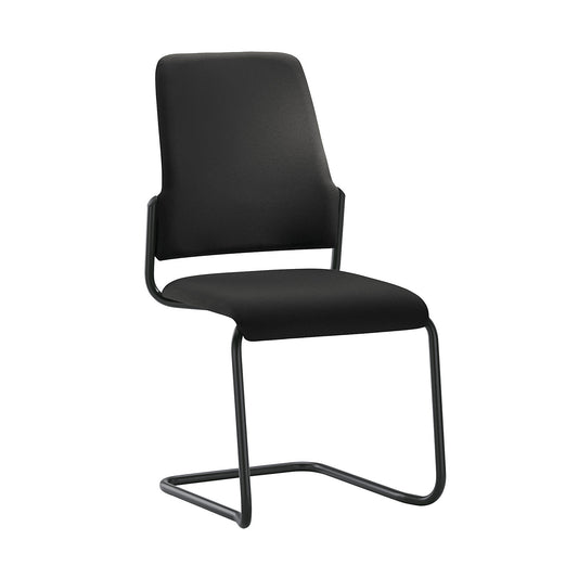 GOAL visitors' chair, cantilever, pack of 2, frame black, black.