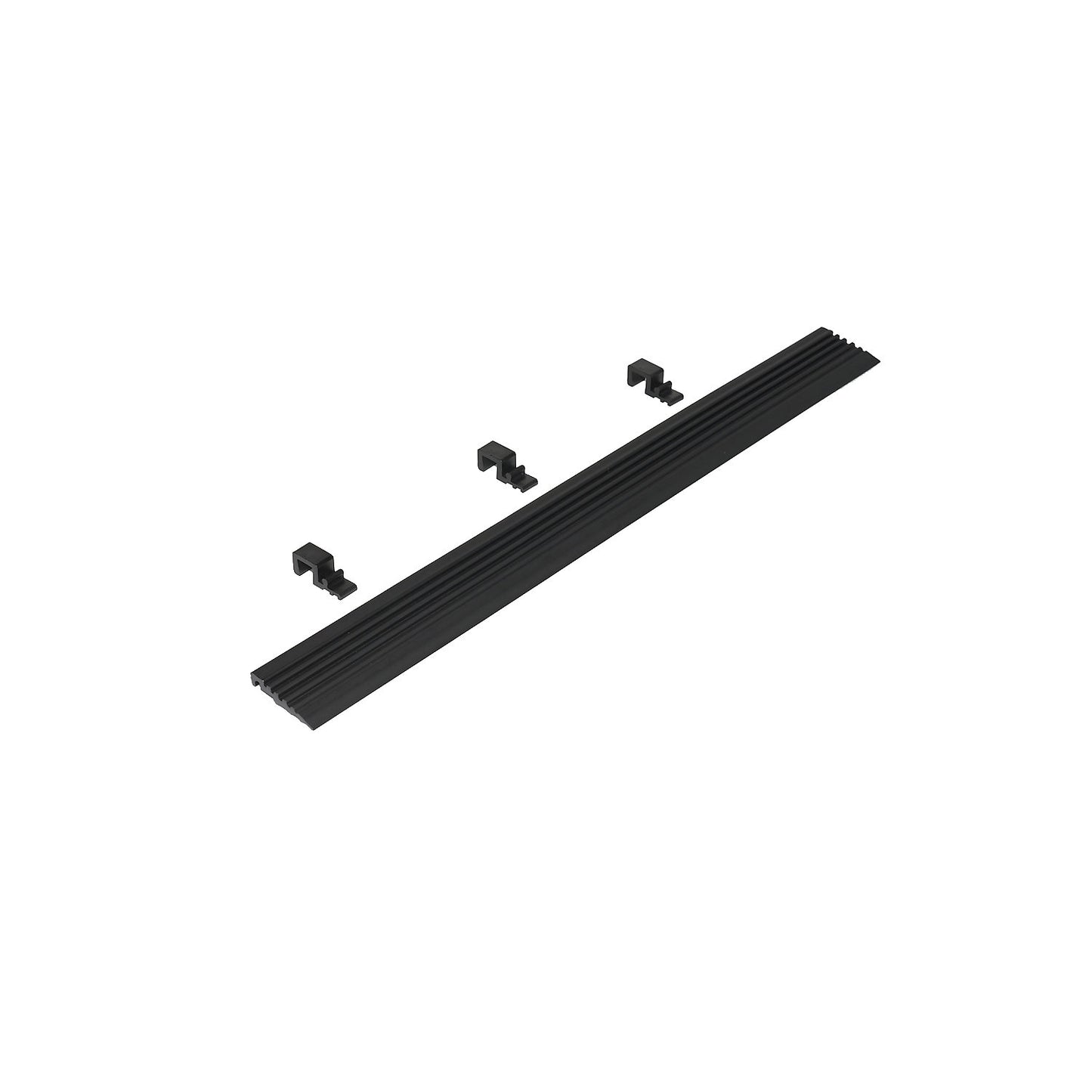 Edge profile, for industrial grid matting, for short side, per m, max. length 1 m, black.