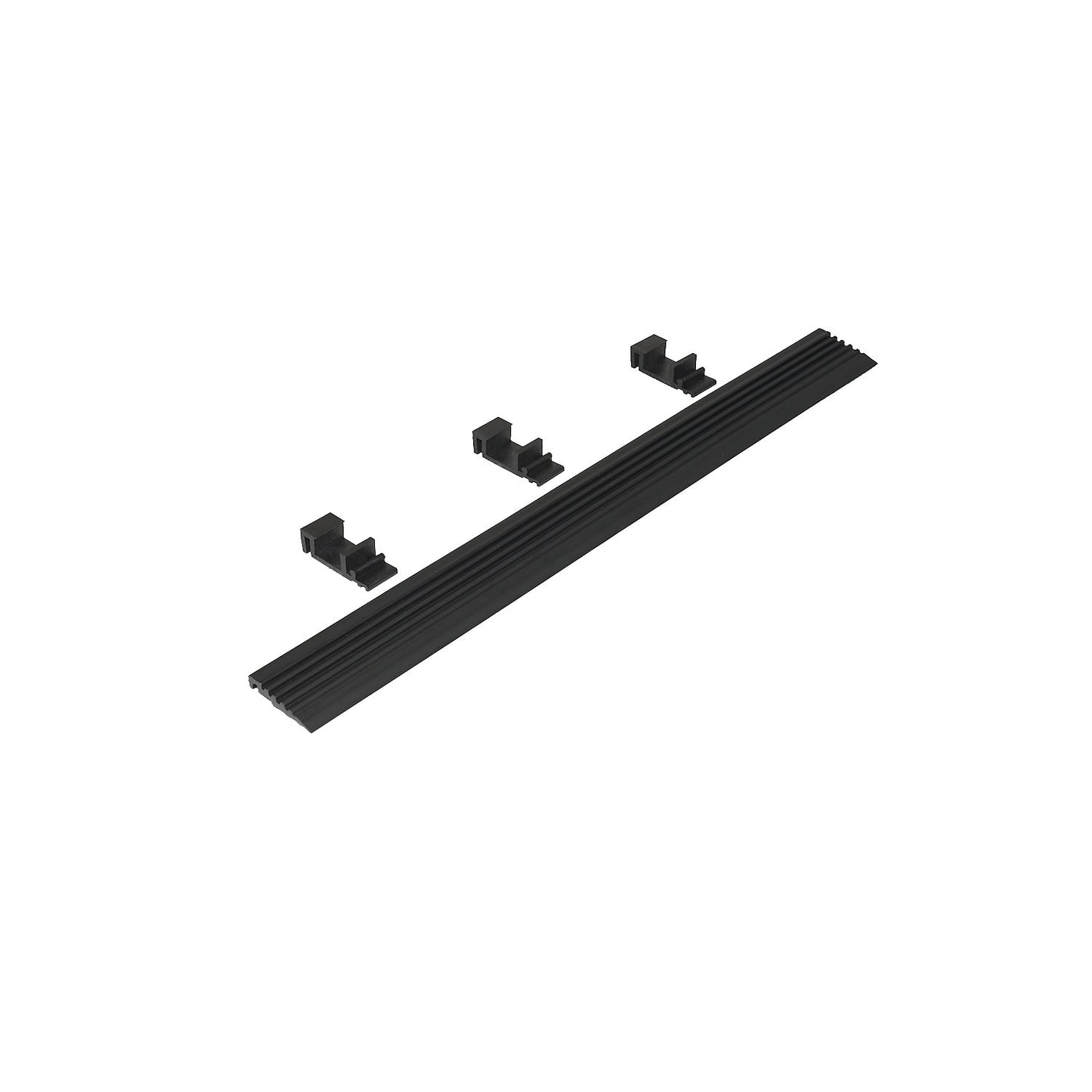Edge profile, for long side of industrial grid matting, per m, max. length 1 m, black.