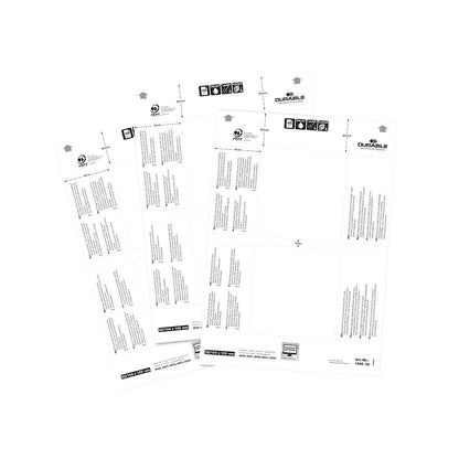 Replacement cards for table sign, for HxW 52/104 x 100 mm, pack of 200.
