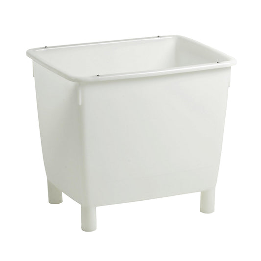 Rectangular container, with feet, suitable for foodstuffs, white, capacity 210 l.