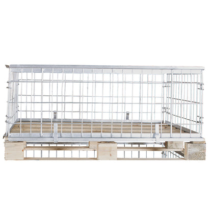 Mesh pallet collar, for stacking, four mesh panels, for pallets 1200 x 800, H 400 mm.